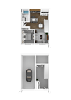Townhome Style- 1 Bedroom 1 Bathroom with Garage